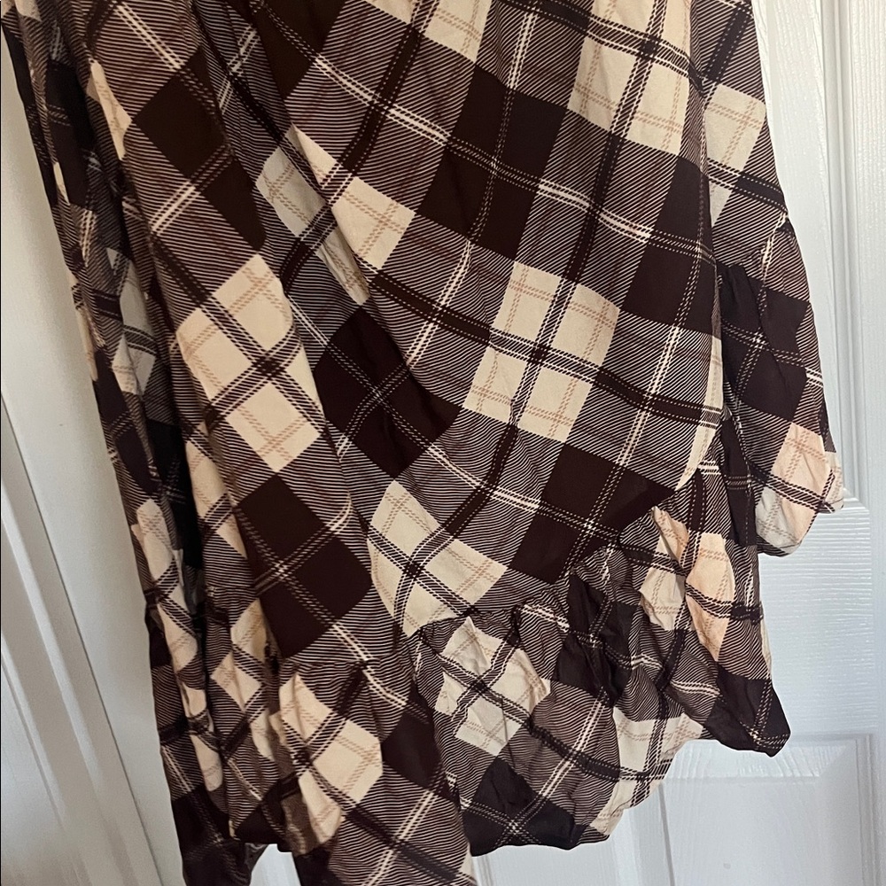 Miss Selfridge Asymmetrical Plaid Skirt ASOS